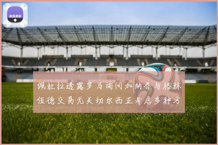 佩杜拉透露罗马询问加纳乔与格林伍德交易无关切尔西正考虑多种方案